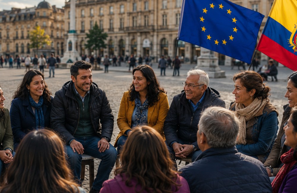Reunión comunitaria en Europa
